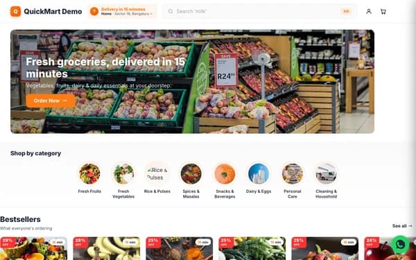 Grocery & Supermarket website design