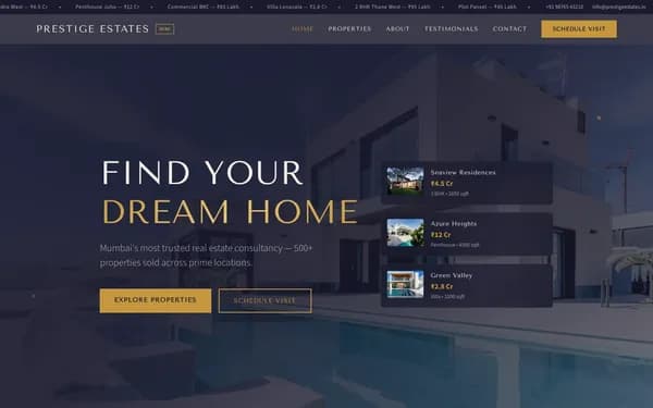 Real Estate website design