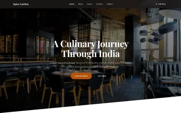 Restaurant & Cafe website design