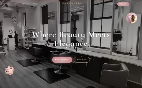 Salon & Spa website design