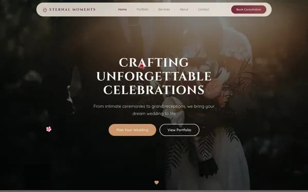 Wedding & Events website design